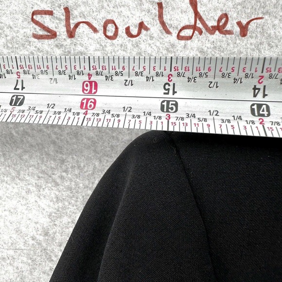 Talbots Blazer Jacket Womans 4 Black Suit Shoulder Pads 2 Button - Picture 13 of 13